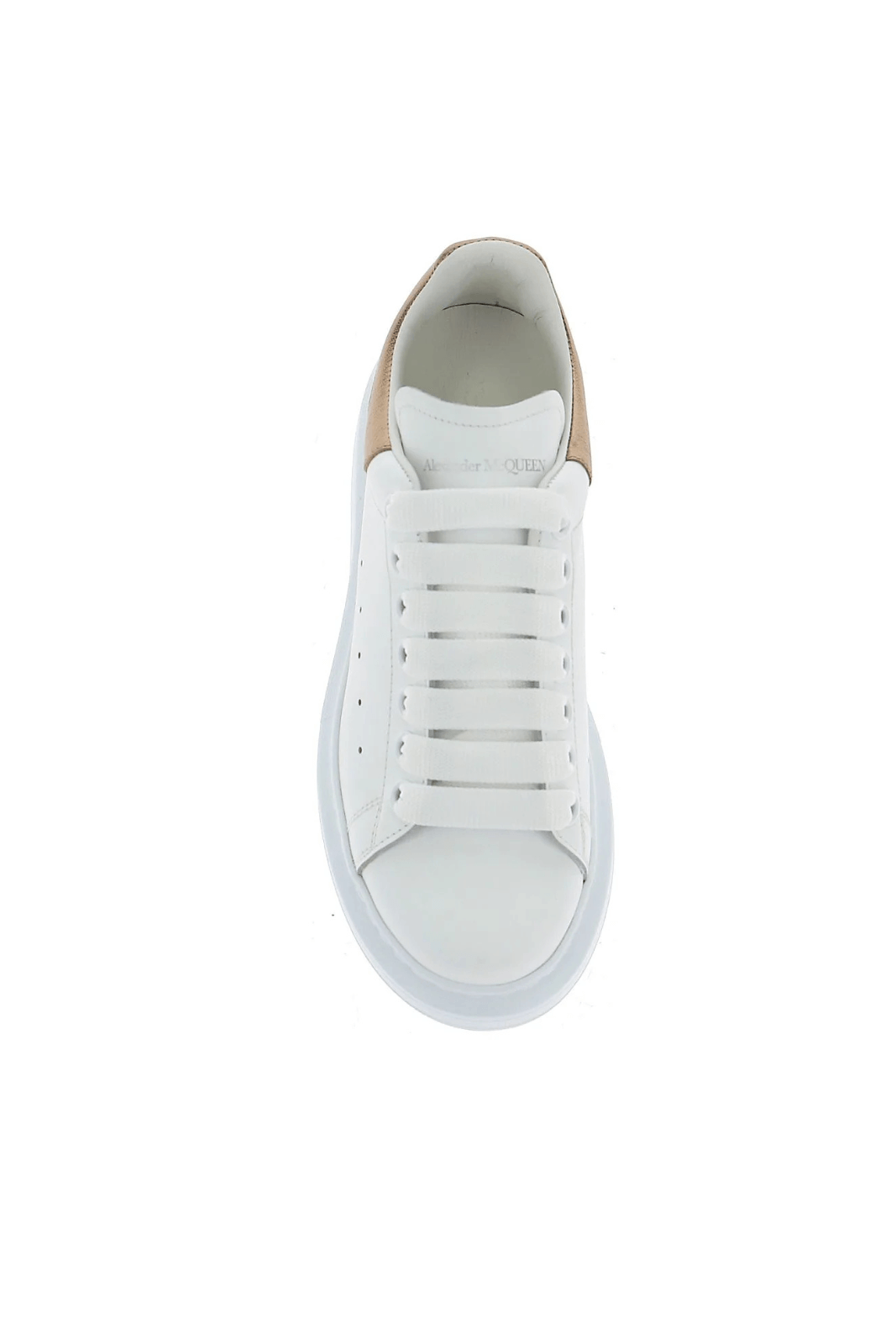 Alexander McQueen Oversized Lace-Up women Sneakers White Bronze