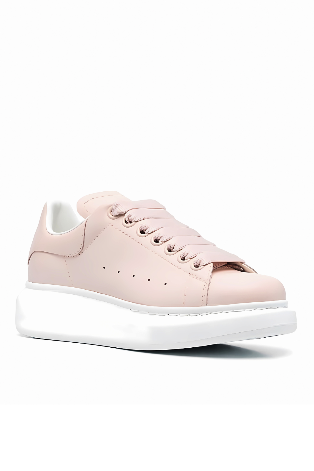 Alexander McQueen Oversized leather sneakers dusty pink