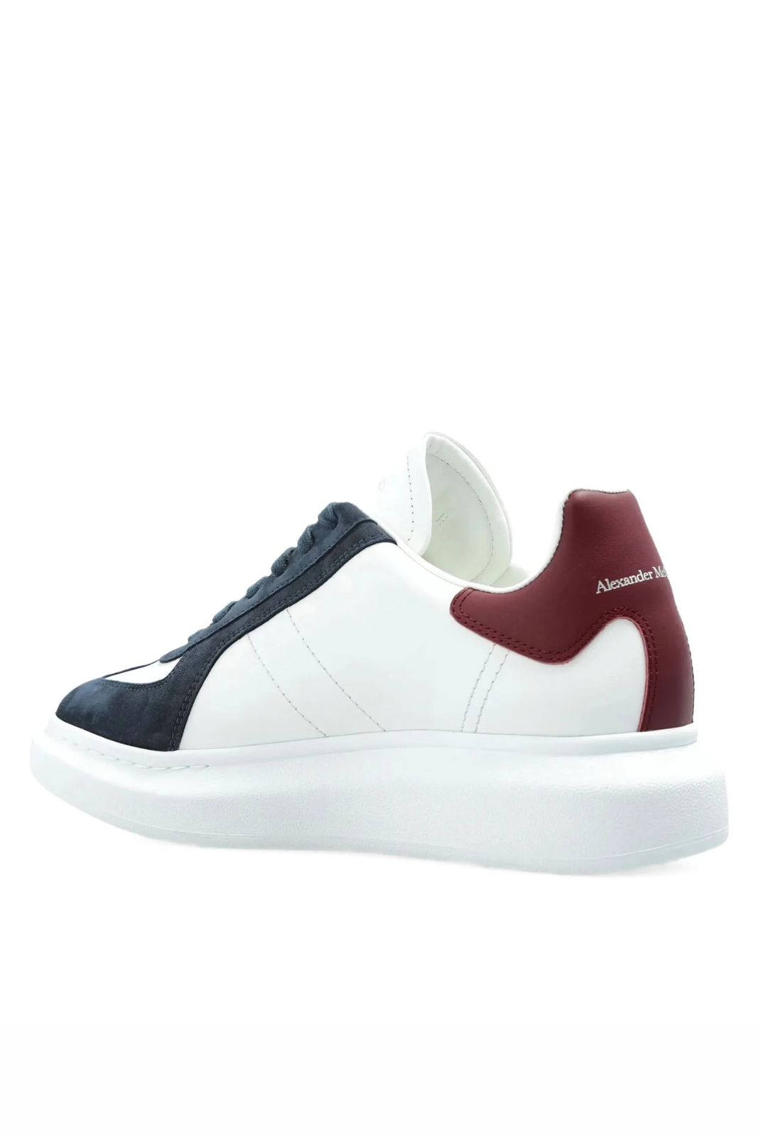Alexander McQueen Oversized panelled lace-up sneakers White Red Navy
