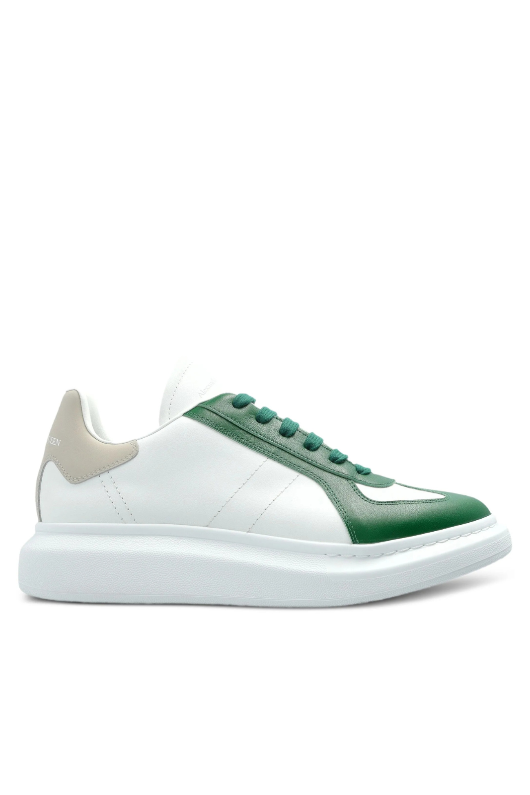 Alexander McQueen Oversized panelled lace-up sneakers White Green