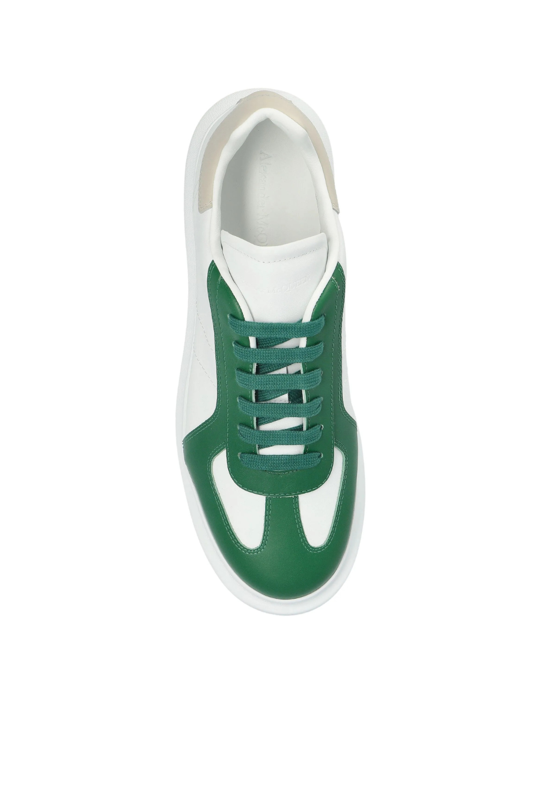 Alexander McQueen Oversized panelled lace-up sneakers White Green