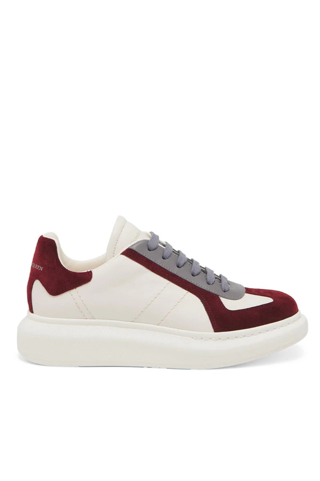 Alexander McQueen Oversized Retro Men Sneakers White Grey Red