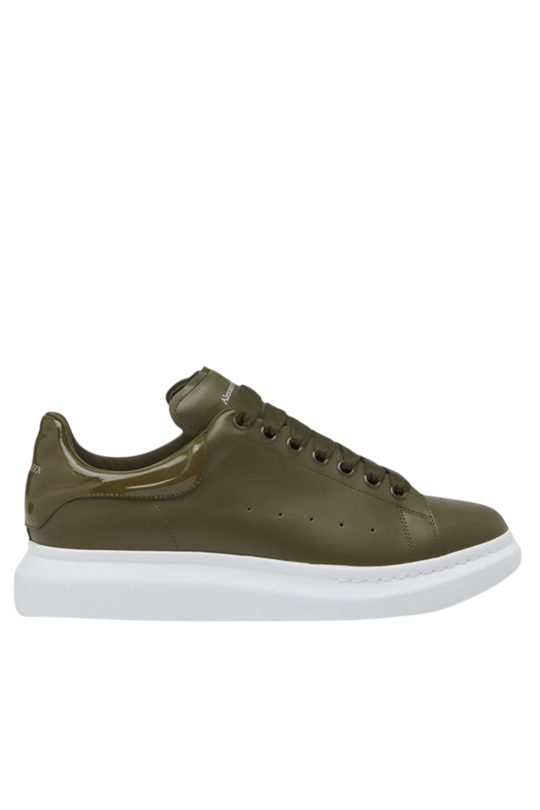Alexander McQueen Oversized Leather Sneakers In Khaki
