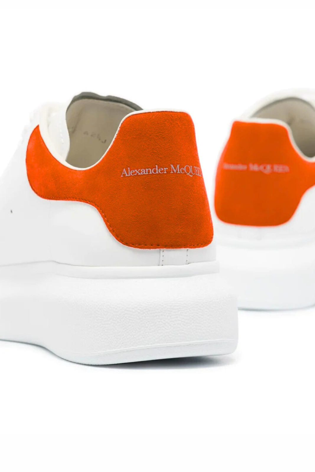 Alexander McQueen Oversized White Orange Man Sneakers