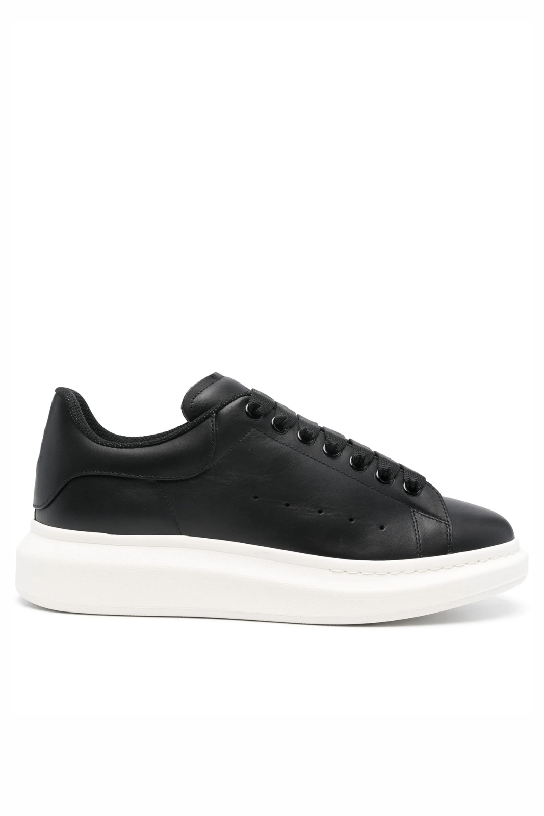 Alexander McQueen Oversized Black calf leather sneakers