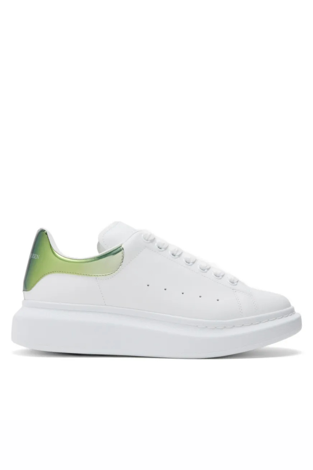 Alexander McQueen Oversized Women Sneakers Mirror Green heel