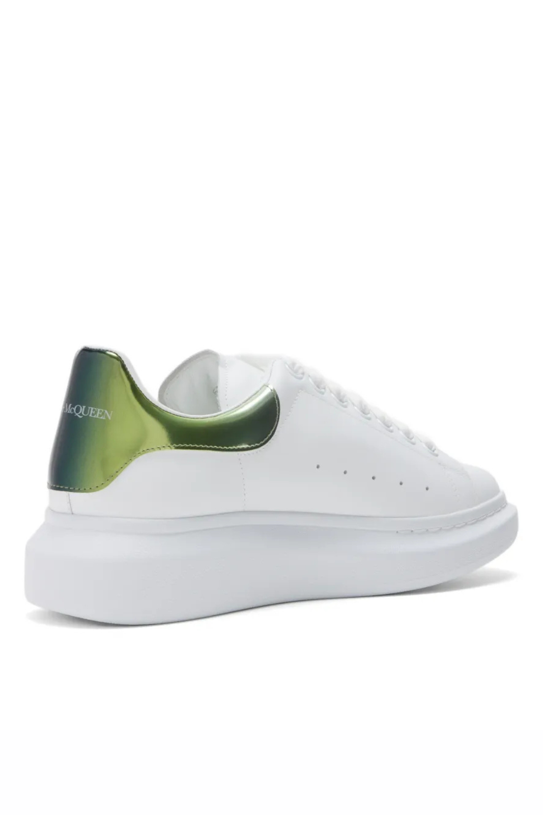 Alexander McQueen Oversized Women Sneakers Mirror Green heel