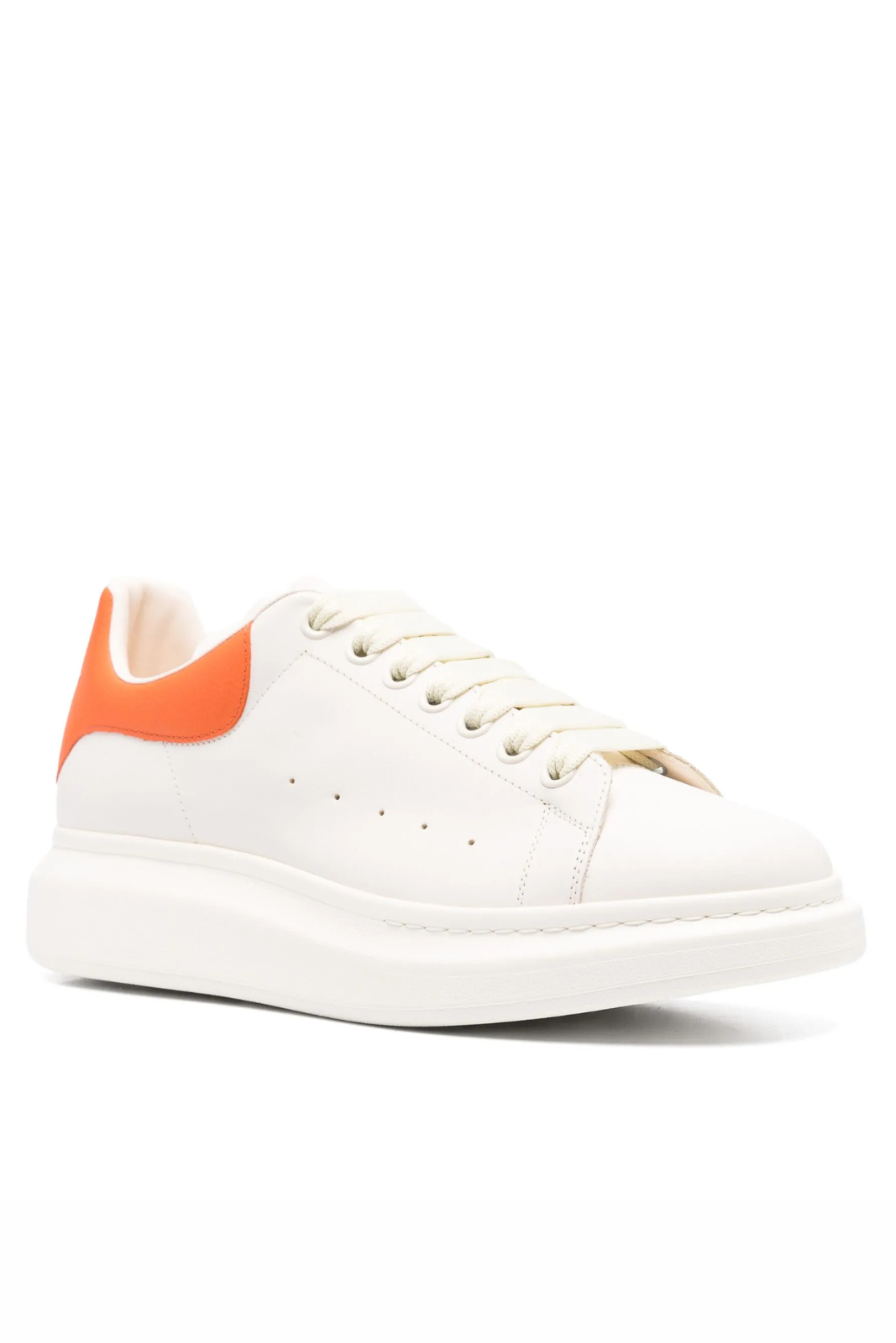 Alexander McQueen Oversized White Orange Low Top Sneakers