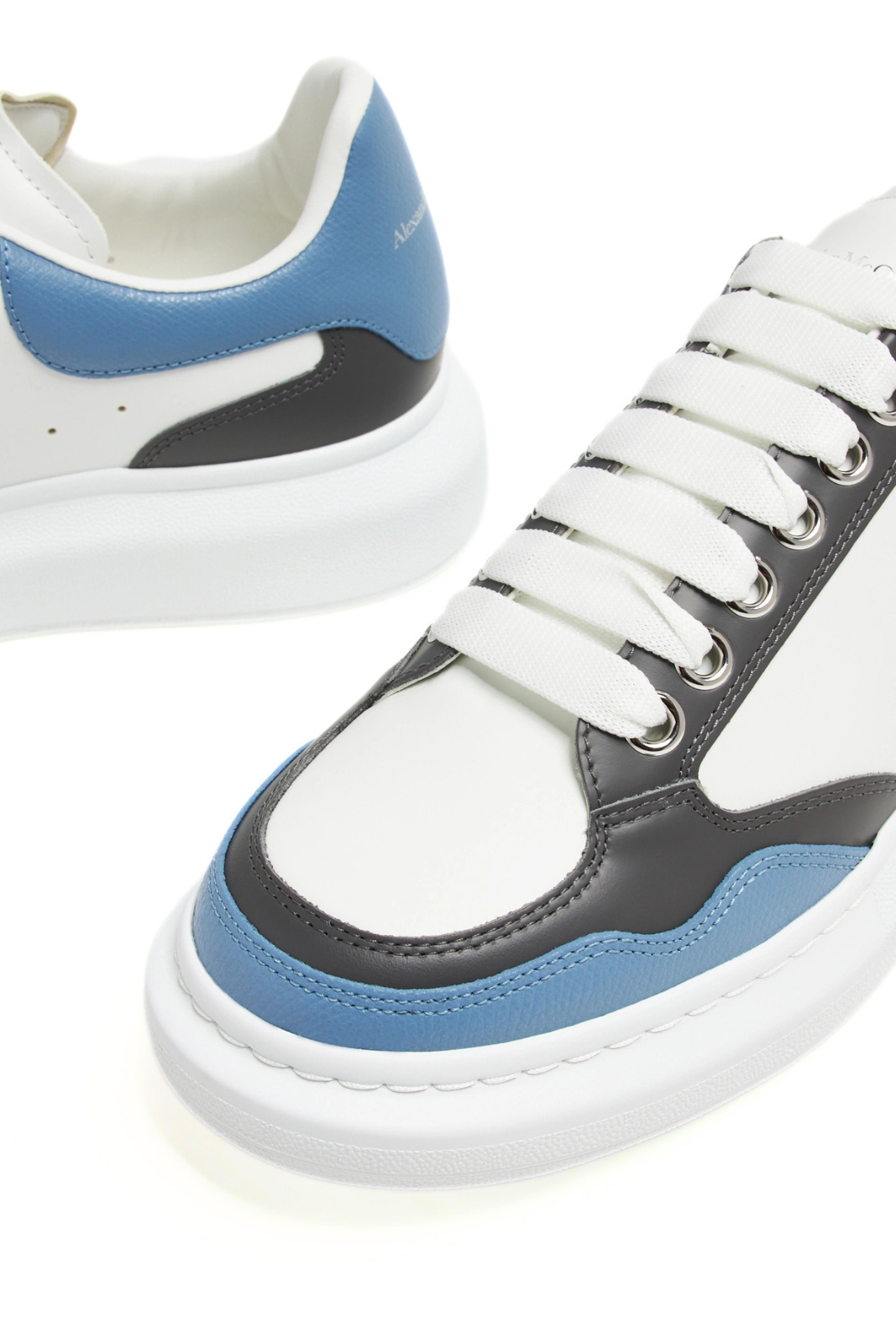 Alexander McQueen Oversized Retro Man sneakers White Blue Grey