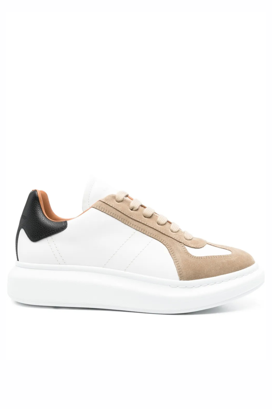 Alexander McQueen Oversized suede sneakers White Beige Black