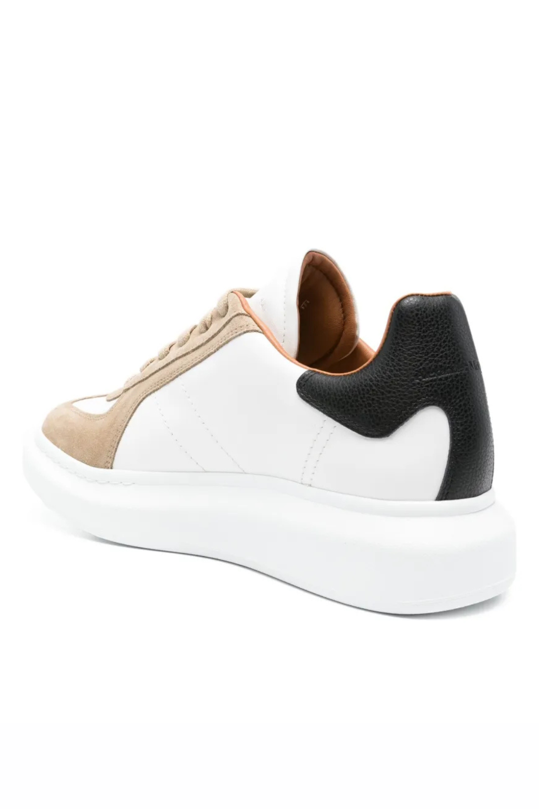 Alexander McQueen Oversized suede sneakers White Beige Black