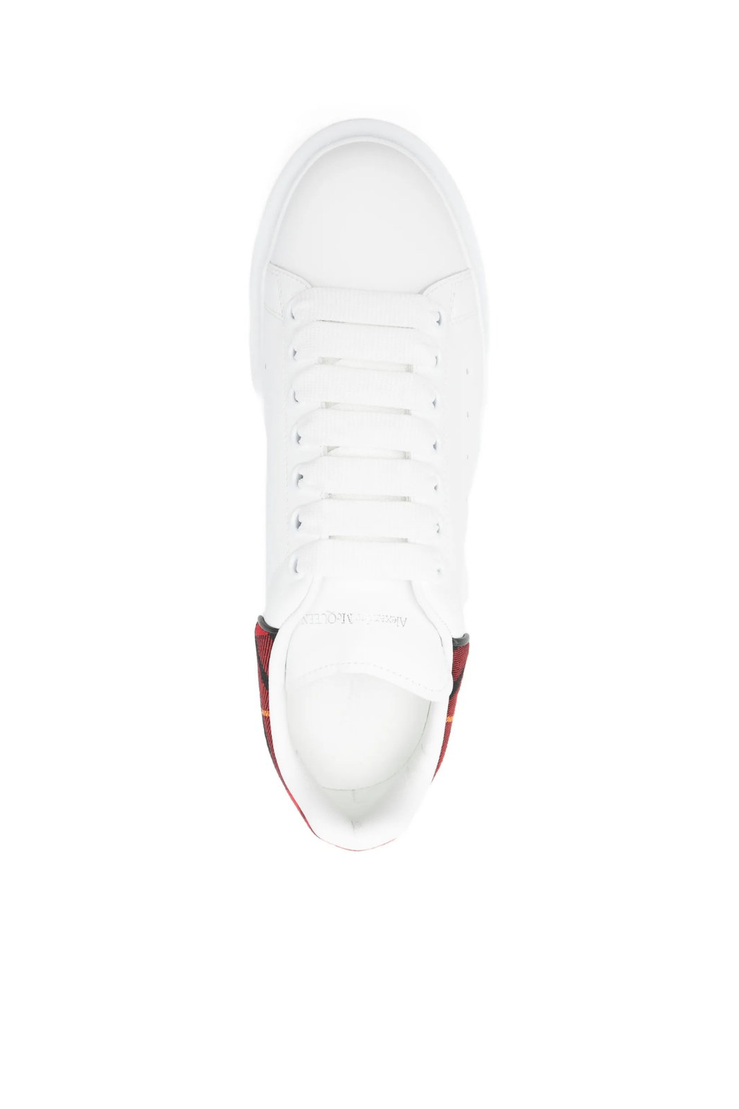 Alexander McQueen Oversized tartan-detail lace-up sneakers White Man