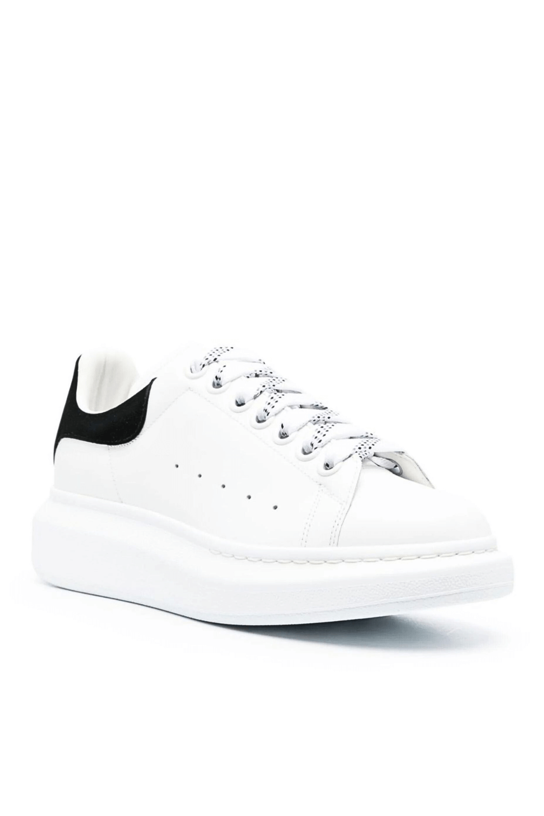 Alexander McQueen Oversized White Black suede low-top sneakers for women
