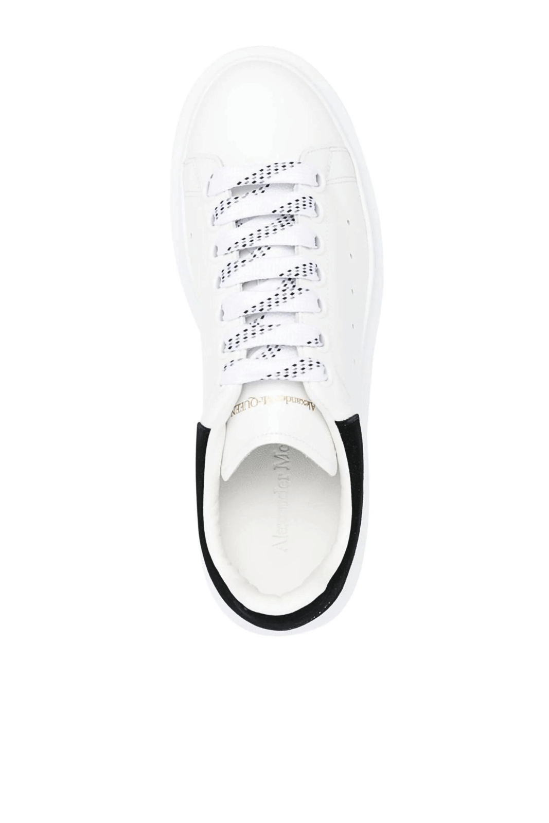 Alexander McQueen Oversized White Black suede low-top sneakers for women