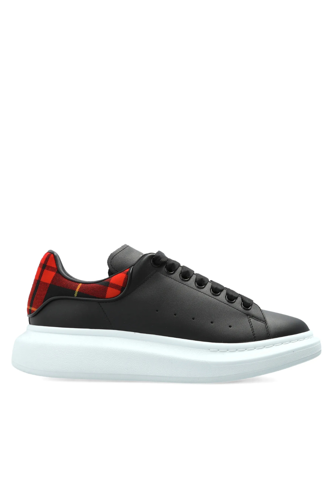 Alexander McQueen Oversized Men round-toe sneakers Black Red