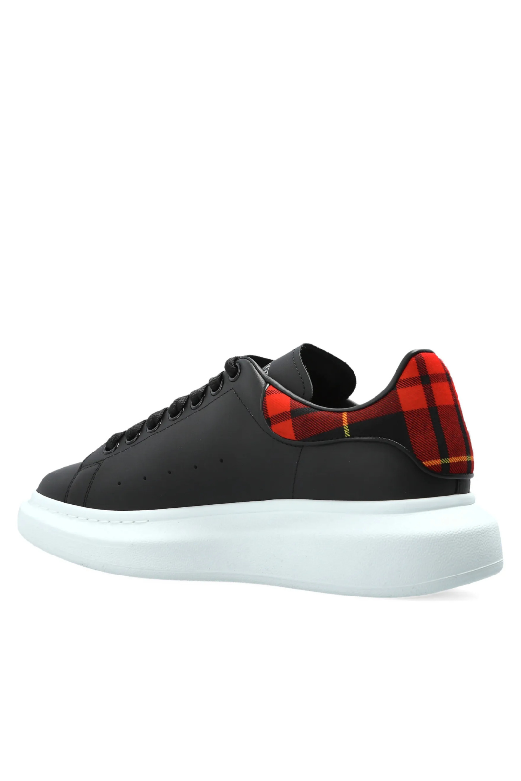 Alexander McQueen Oversized Men round-toe sneakers Black Red