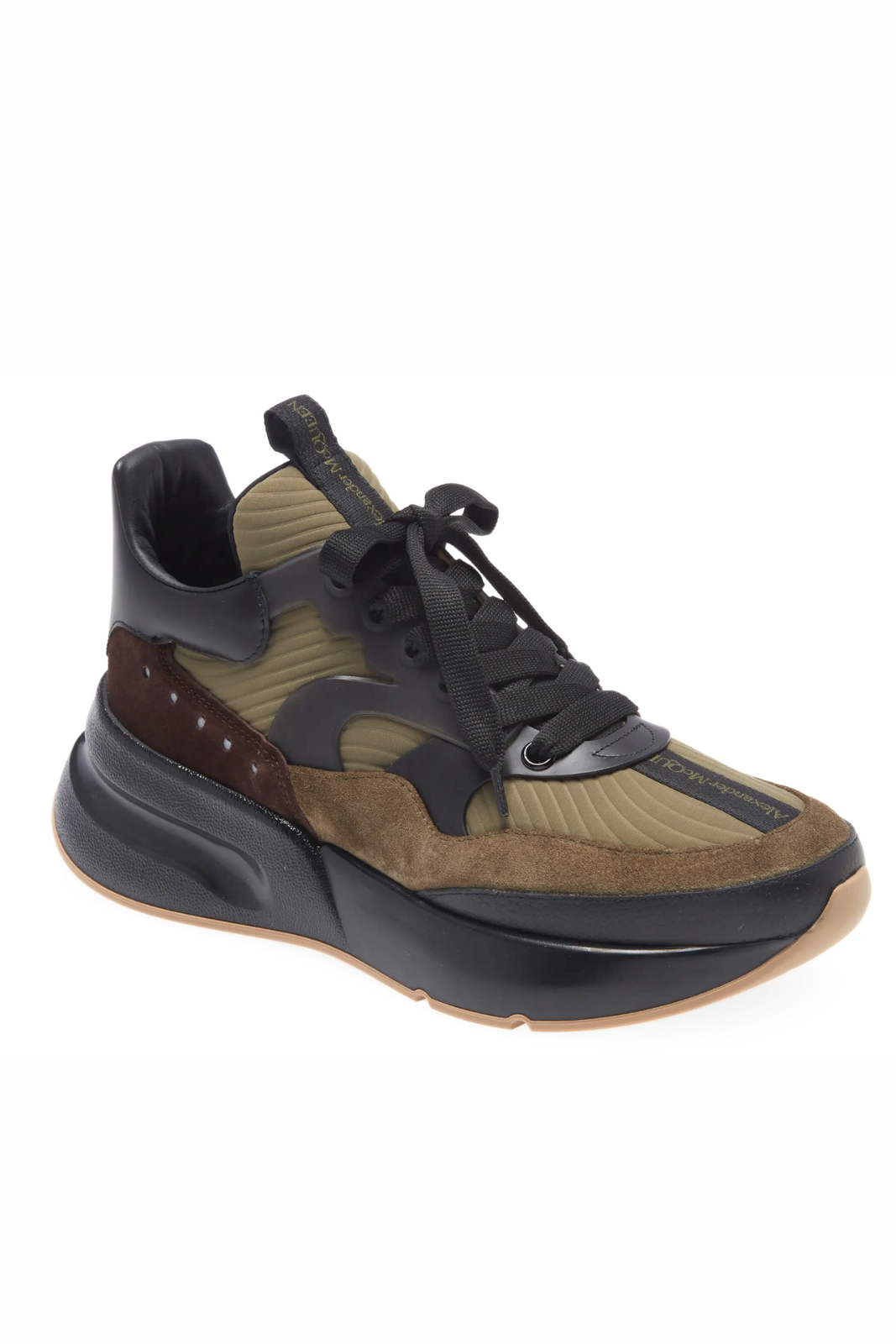 Alexander McQueen Runner Sneaker Black Khaki