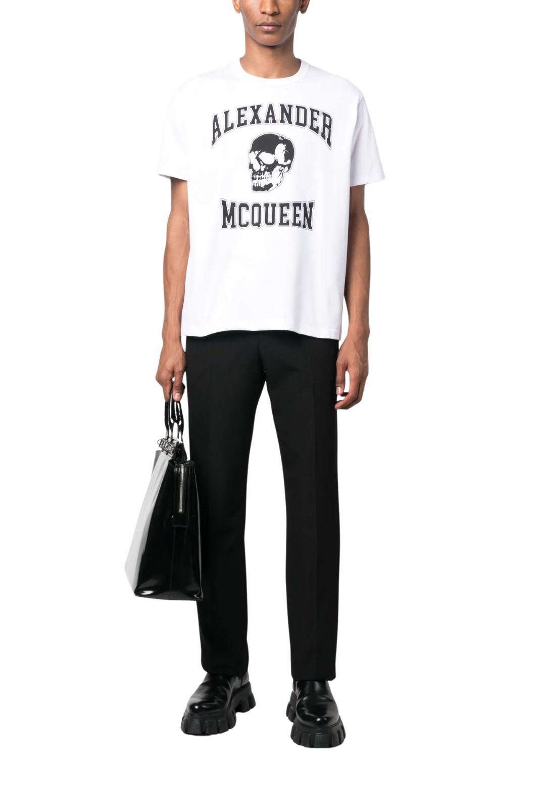 Alexander McQueen skull logo-print T-shirt White