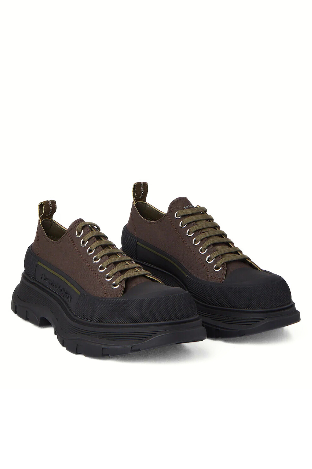 Alexander McQueen Tread Lace-Up Shoes Brown