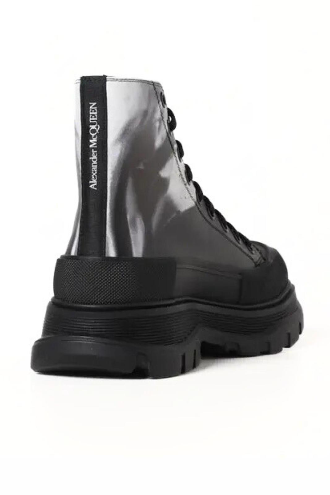 Alexander McQueen Tread Slick Boot Solarised Flower - Black