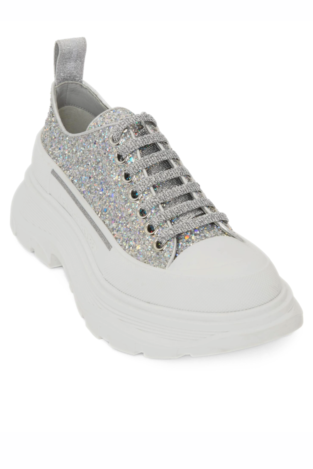 Alexander McQueen Tread Slick Low Top Woman Sneaker Glitter