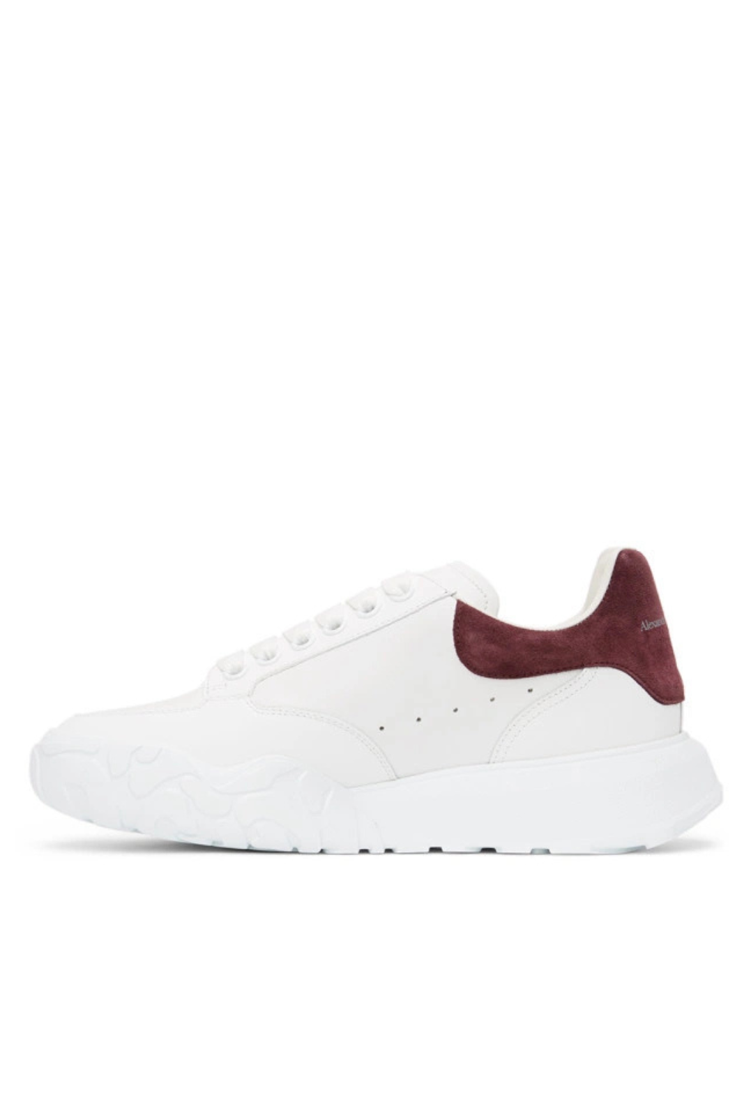Alexander McQueen White and Purple Court Trainer Sneakers