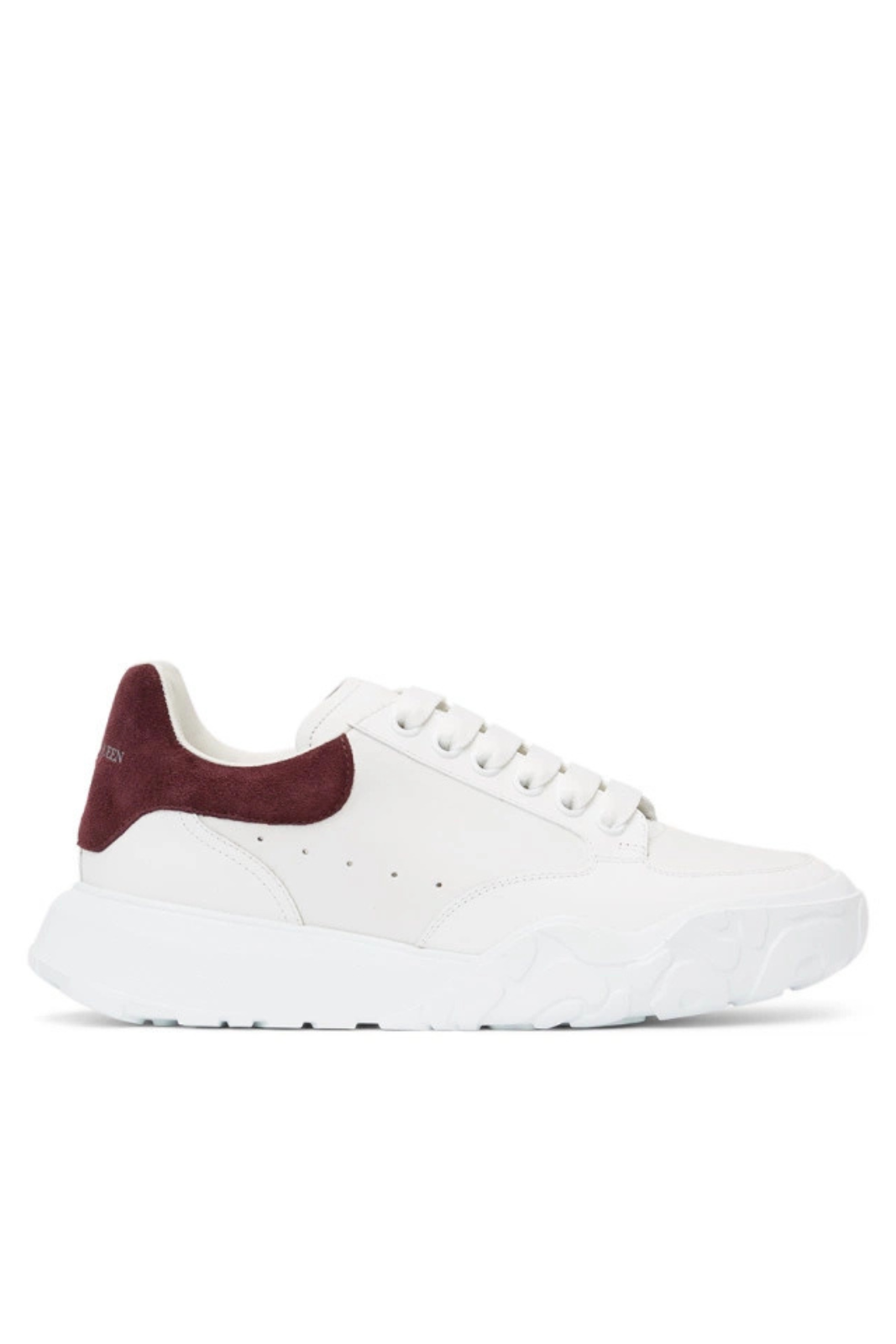 Alexander McQueen White and Purple Court Trainer Sneakers
