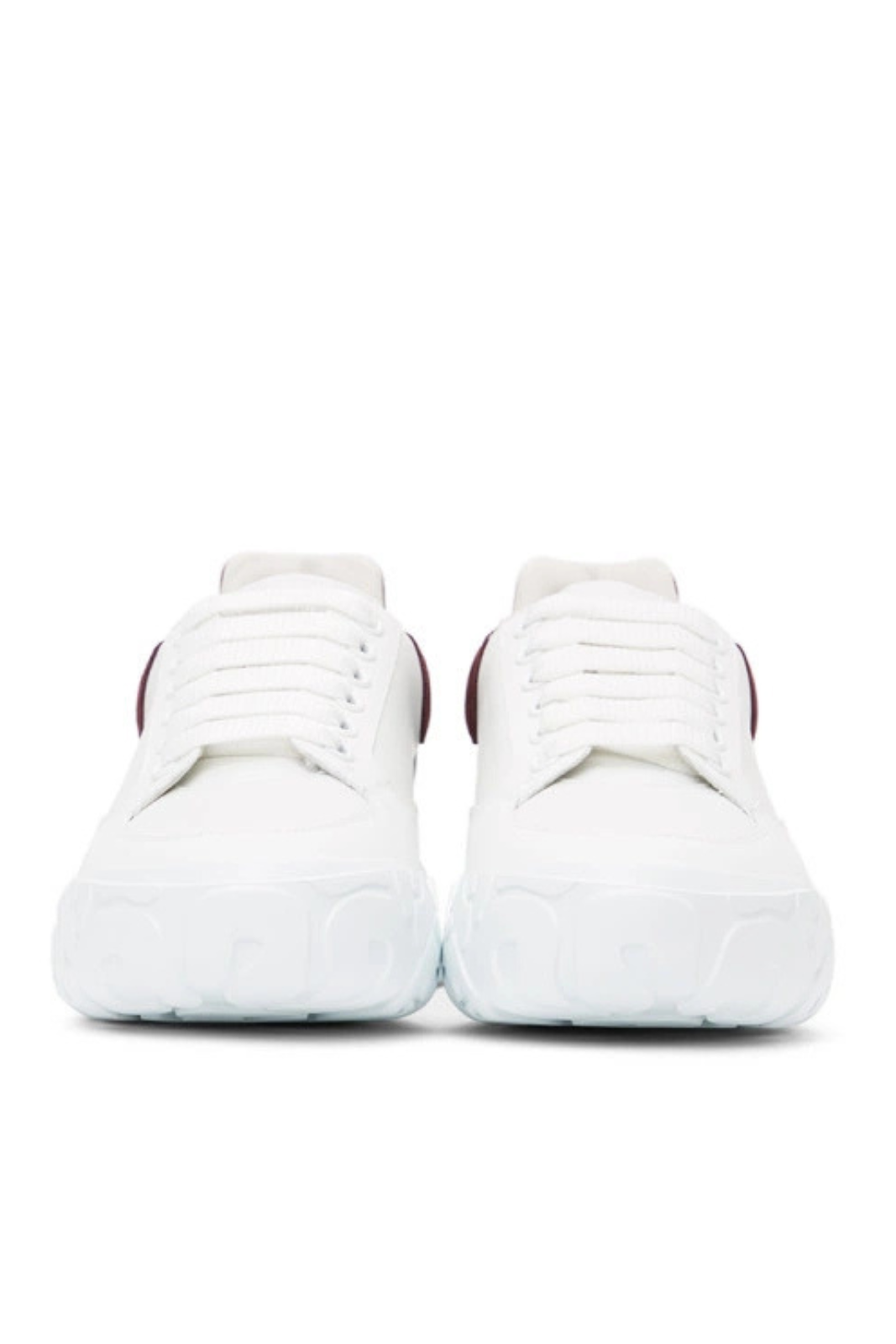 Alexander McQueen White and Purple Court Trainer Sneakers
