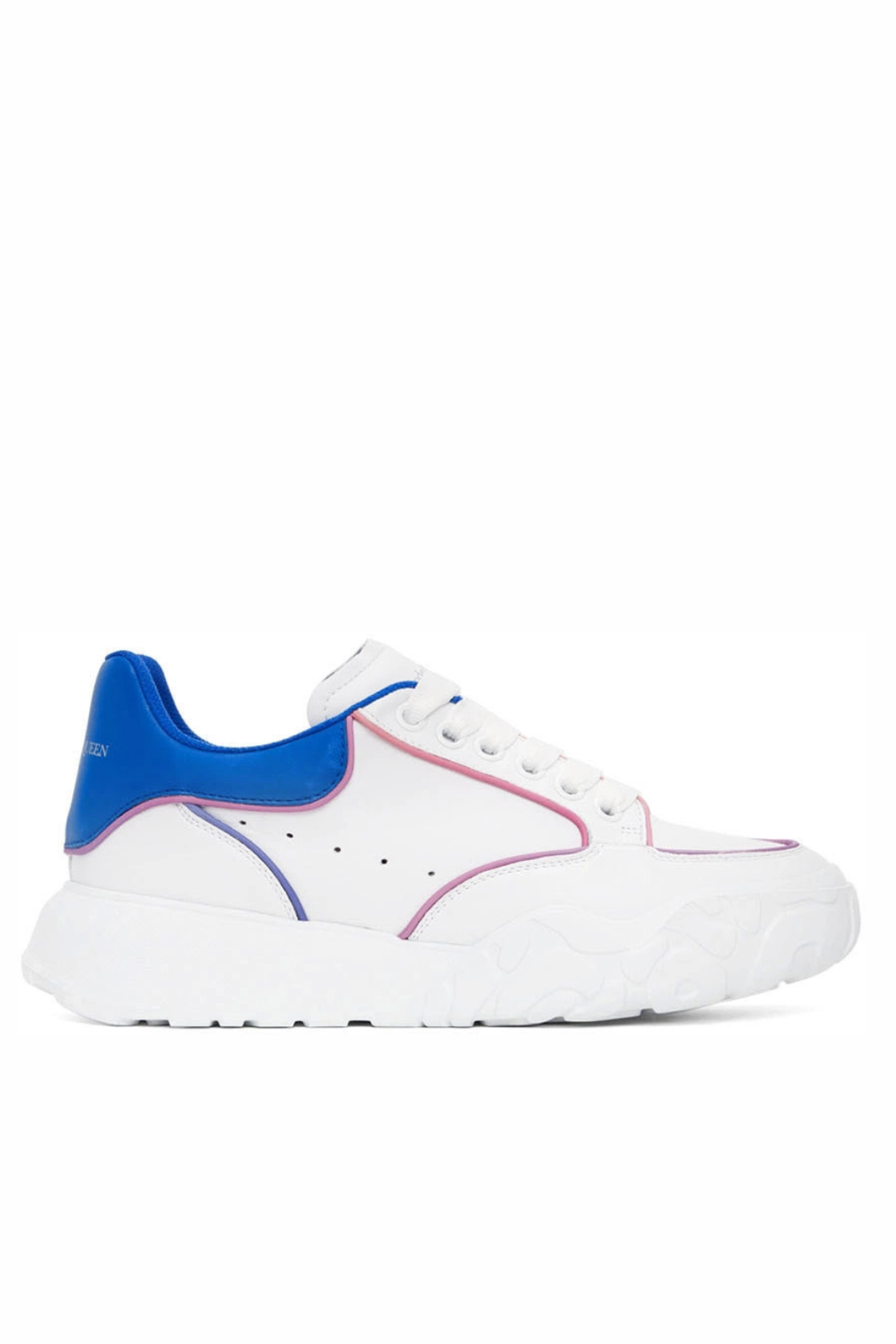 Alexander McQueen White Blue Court Sneakers