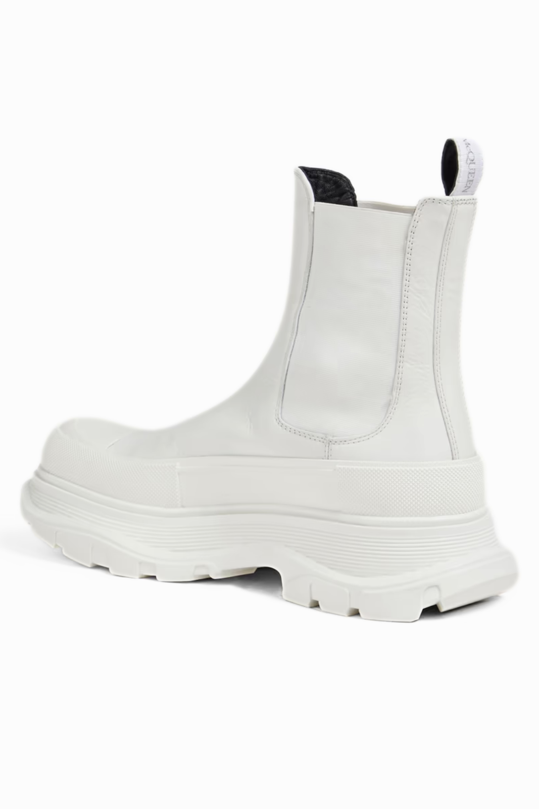 Alexander McQueen White Chelsea boots with chunky sole