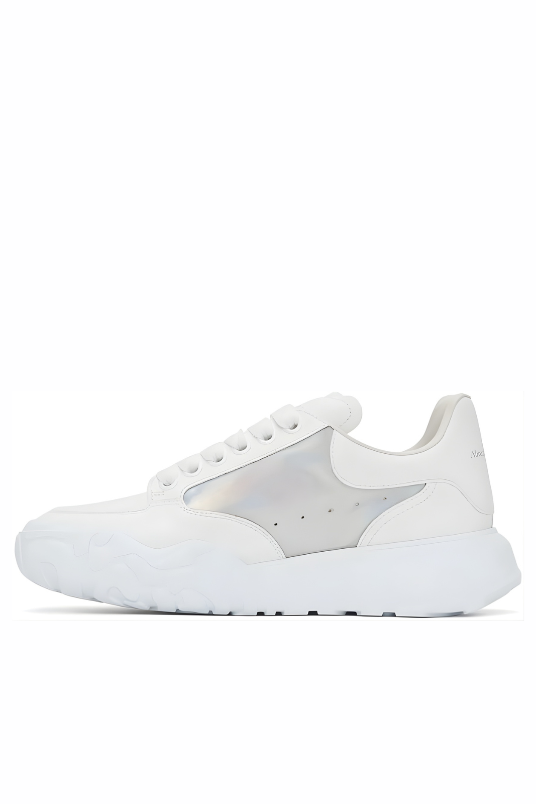 Alexander McQueen White Silver New Court Sneakers