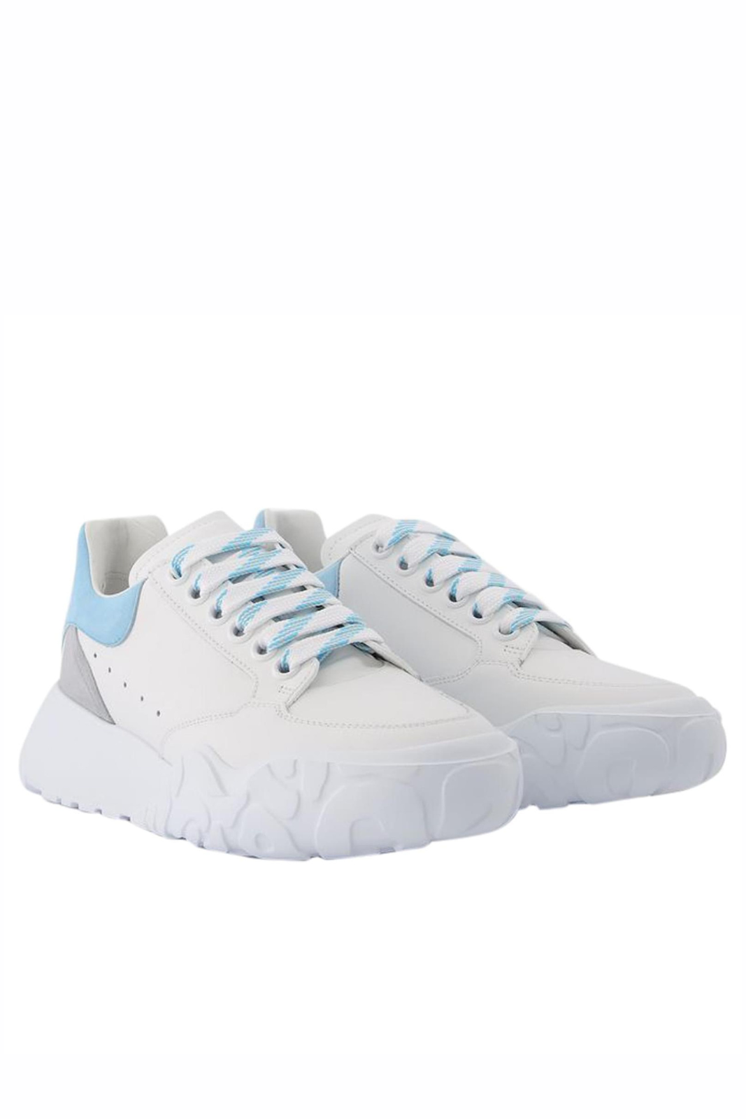 Alexander Mcqueen New Court Sneakers in White and Grey Leather Multiple colors