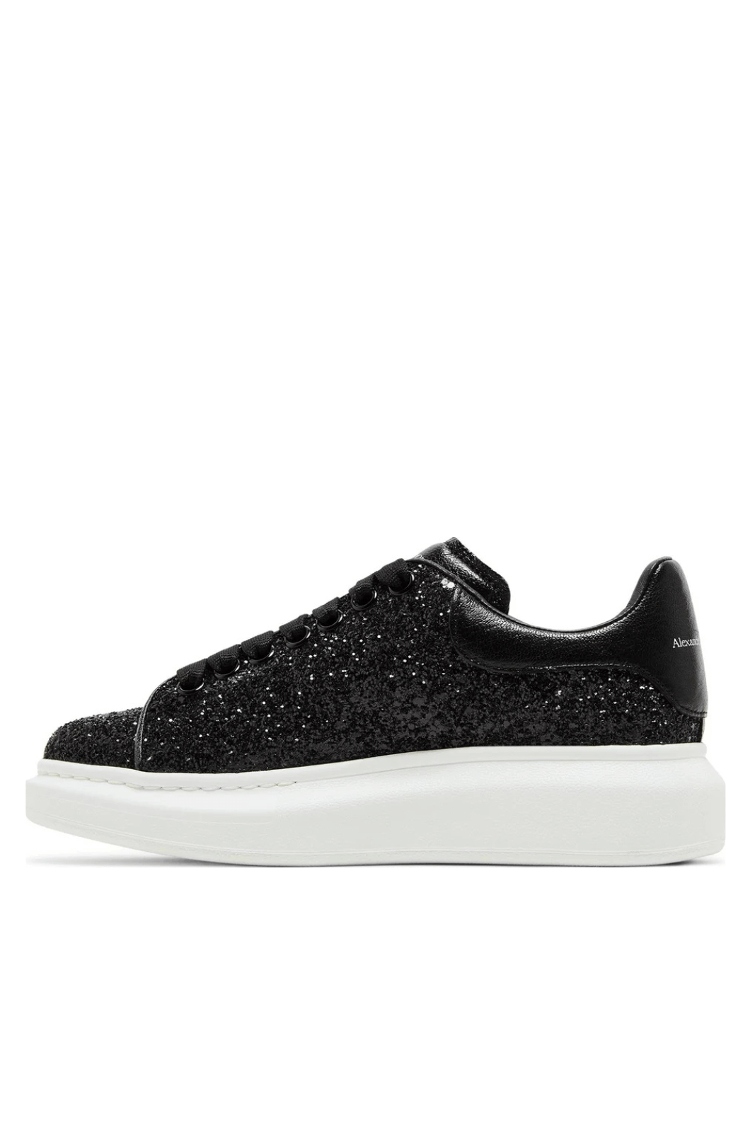 Alexander McQueen Wmns Oversized Sneaker 'Black White Glitter'