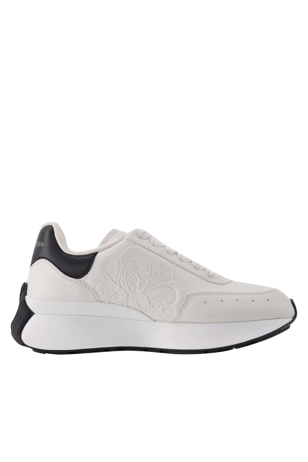 Alexander Mcqueen Sprint Runner Woman Sneakers in Black White Leather