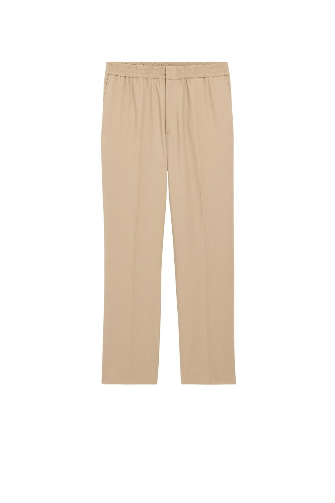Ami Paris Elastic Waist Trousers Beige