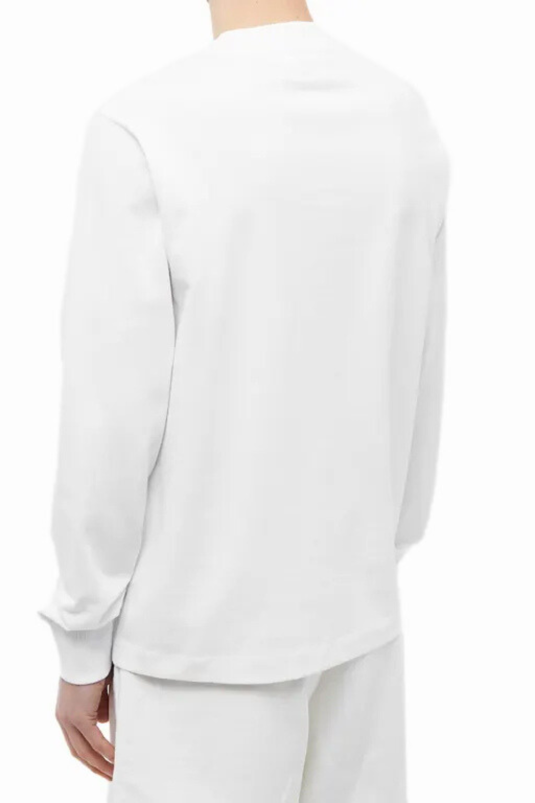 Ami Paris Long Sleeve Small A Heart T-Shirt White