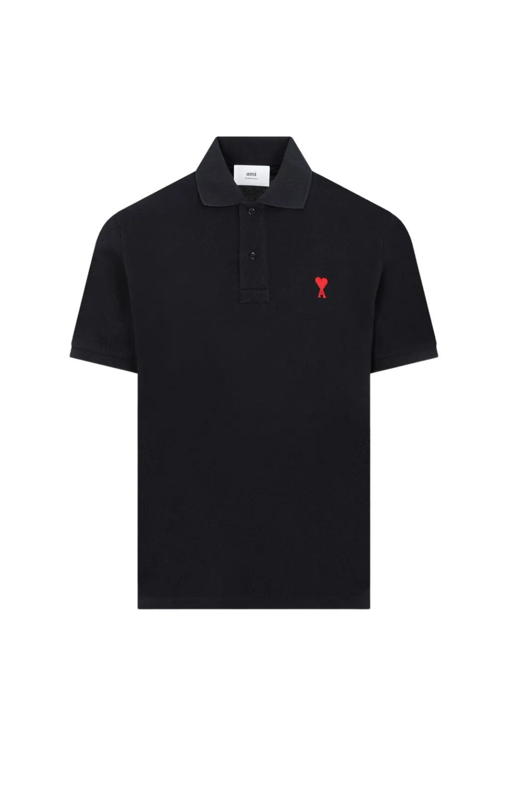 Ami Paris Ami De Coeur Polo Shirt Black