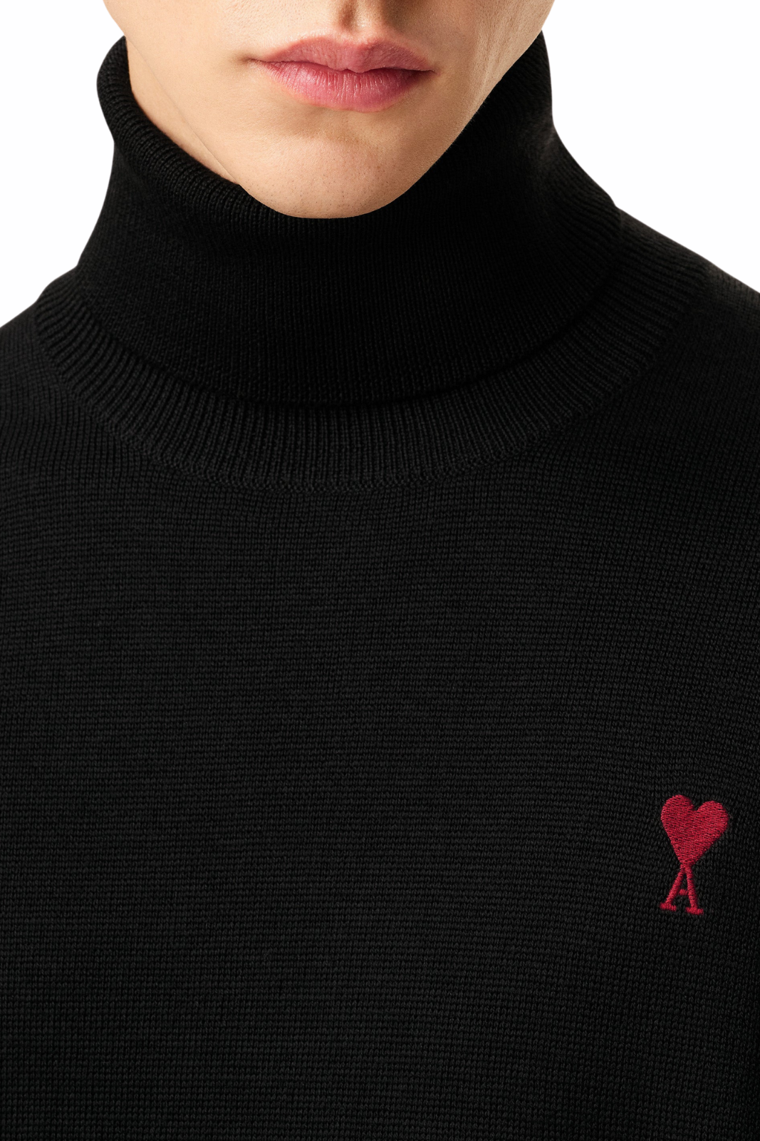 Ami Paris Ami de Coeur turtleneck black sweater