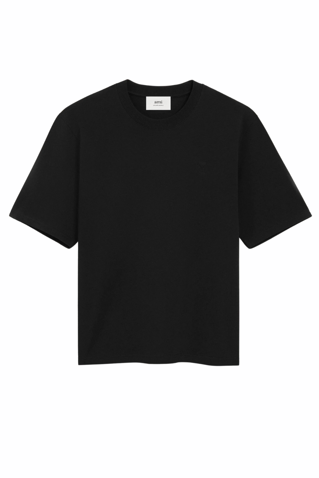 Ami Paris Black Cotton Ami De Coeur T-shirt