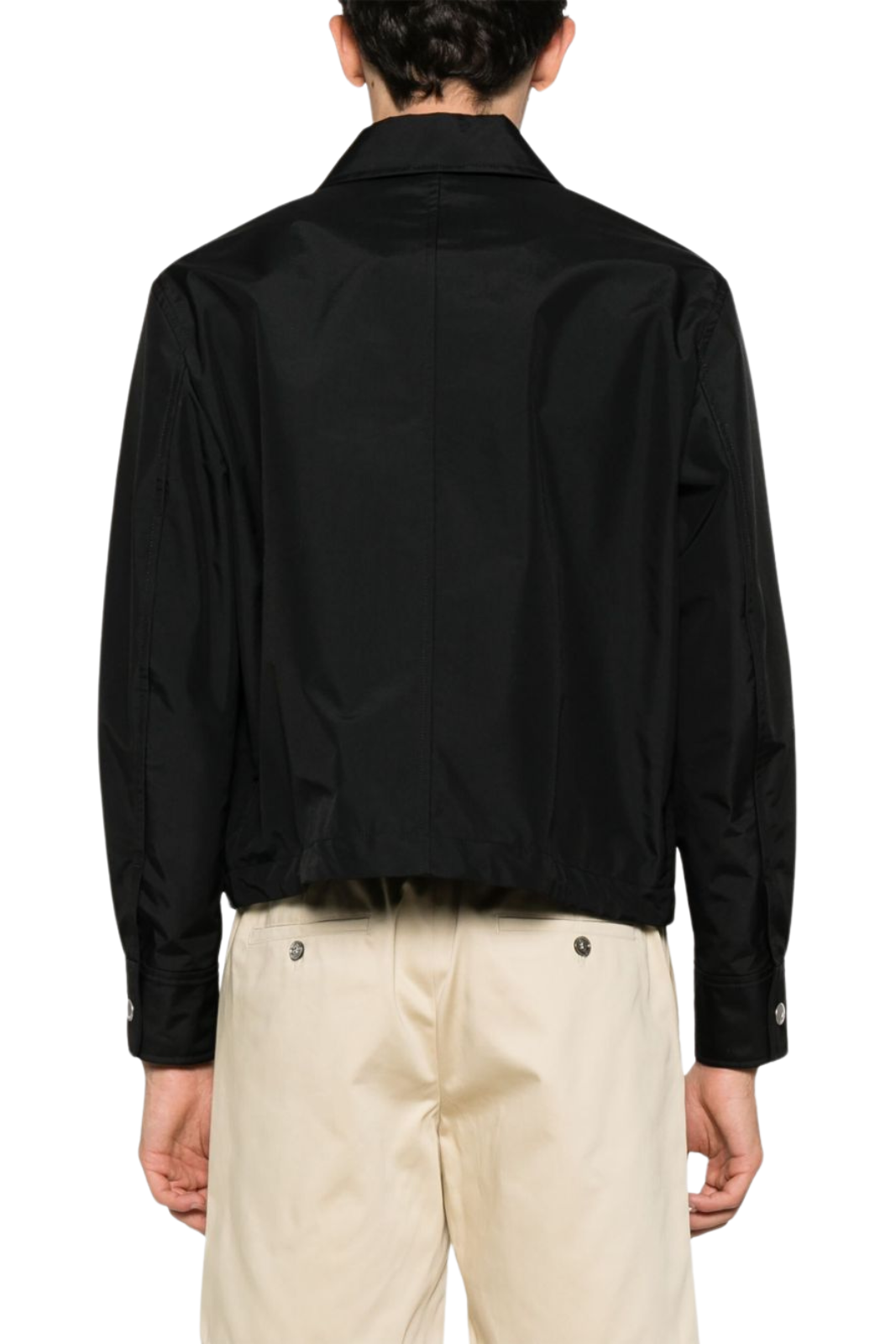 Ami Paris Black logo-lettering shirt jacket