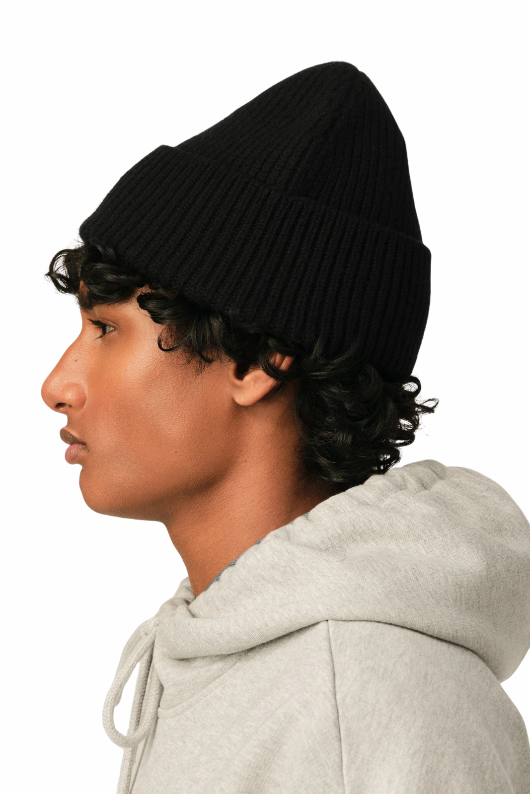 Ami Paris Men's Black wool beanie with Ami de Coeur