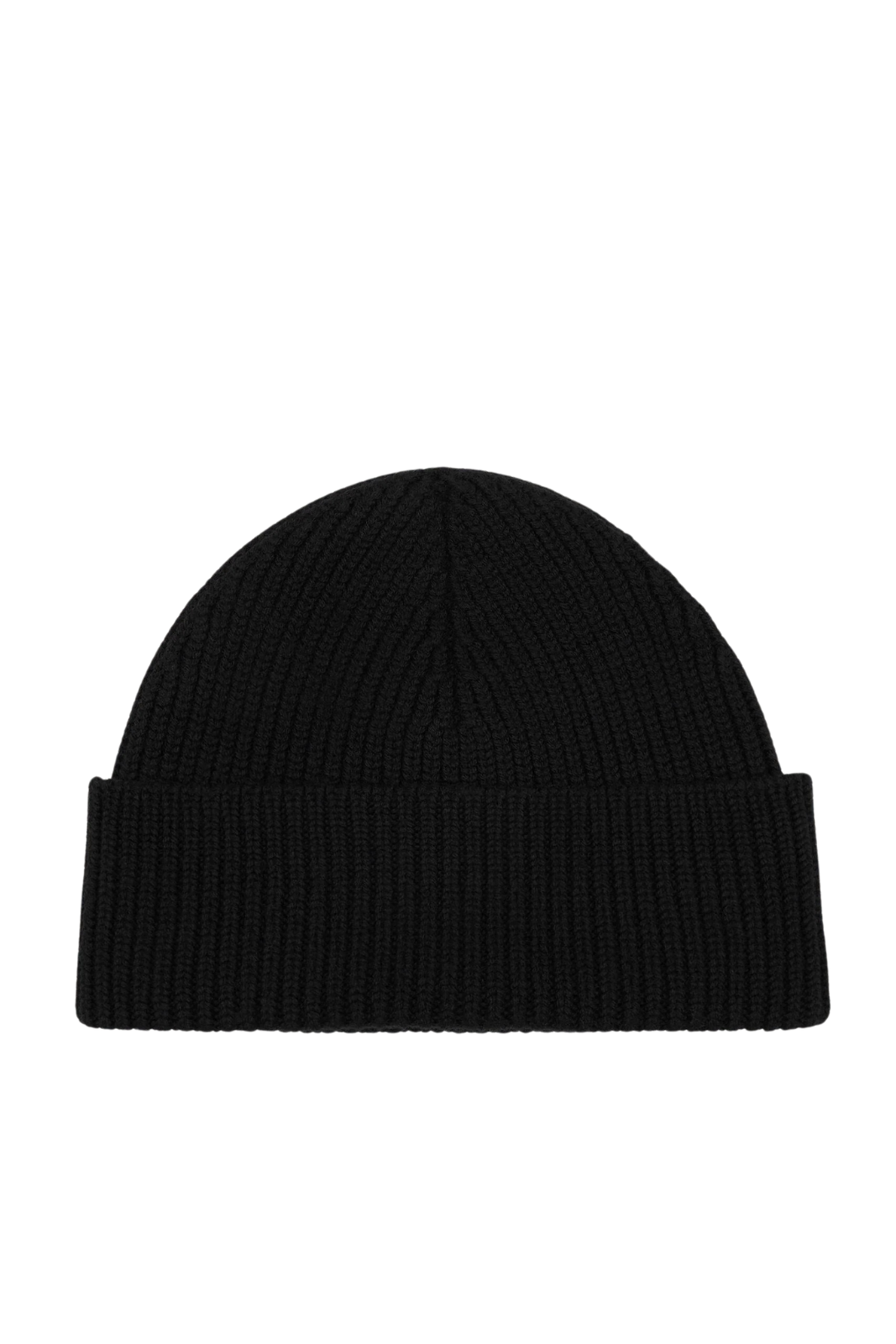 Ami Paris Black Wool Beanie With Contrasted Ami De Coeur