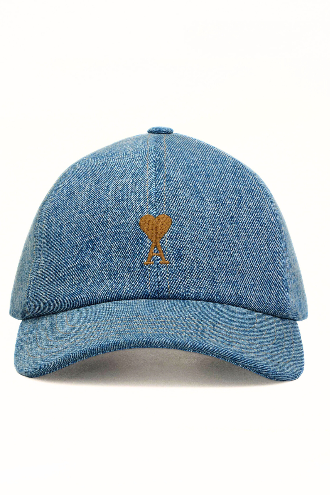 Ami Paris Blue Cotton Ami De Coeur Embroidery Cap