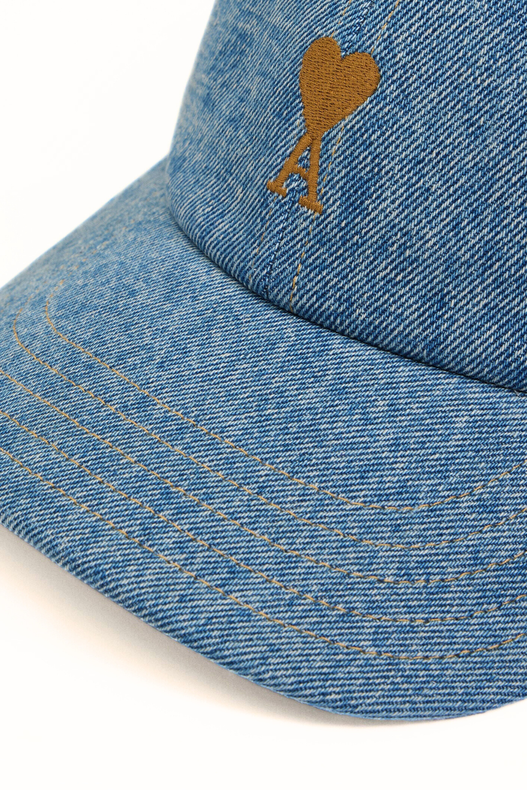 Ami Paris Blue Cotton Ami De Coeur Embroidery Cap
