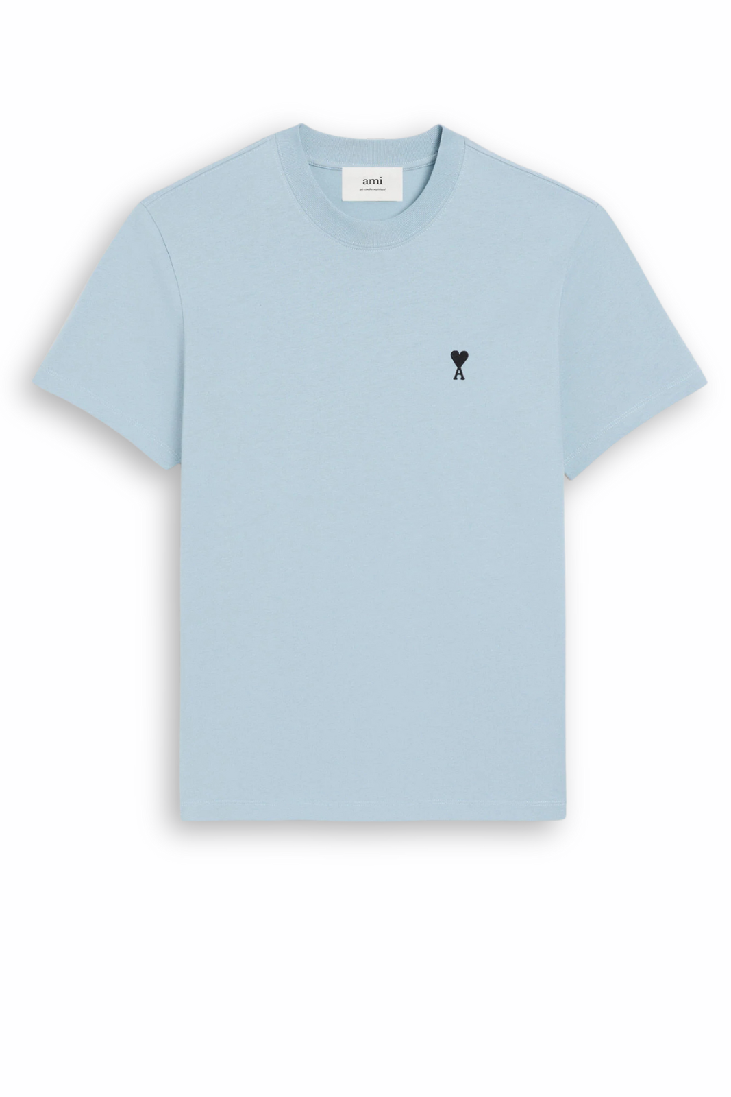 Ami Paris Blue Cotton Ami De Coeur T-shirt