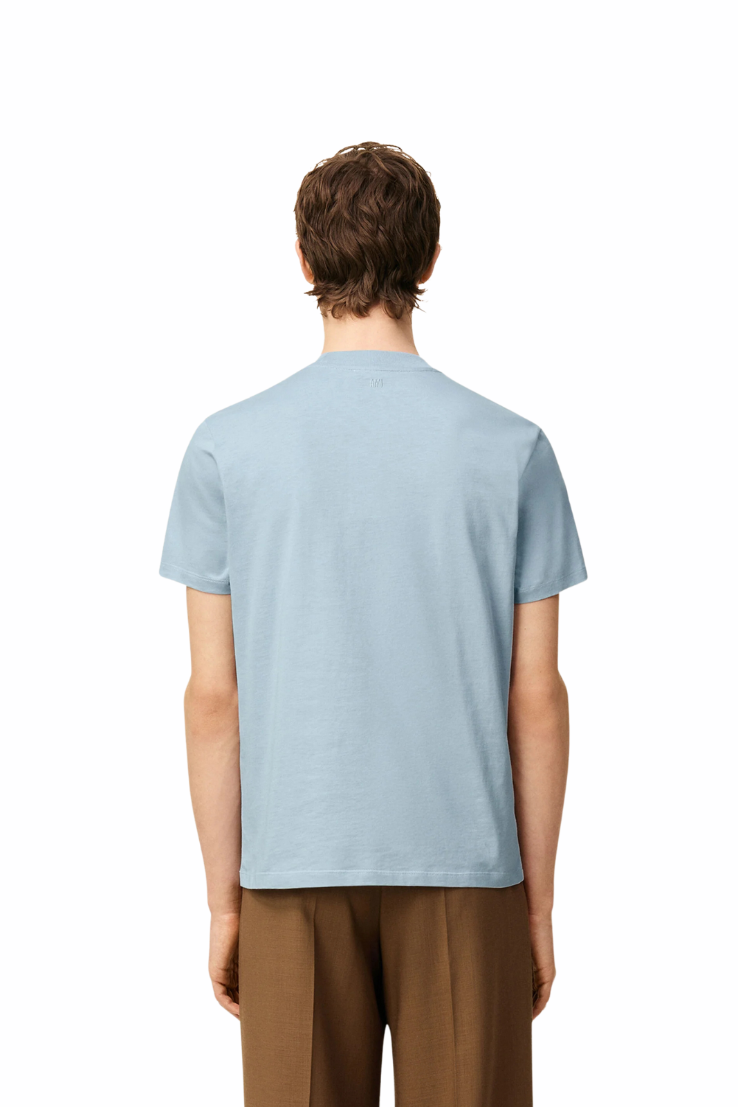 Ami Paris Blue Cotton Ami De Coeur T-shirt