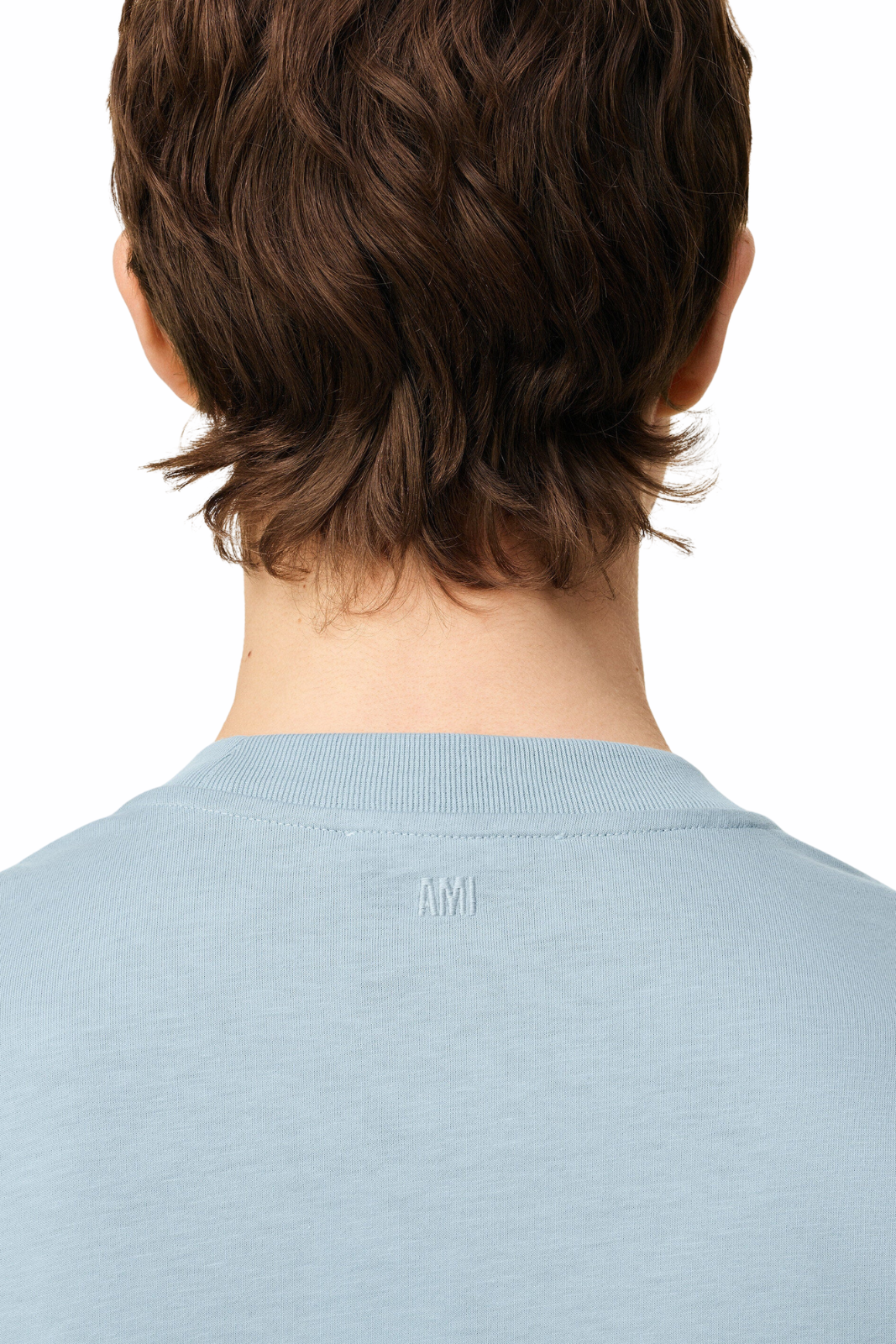 Ami Paris Blue Cotton Ami De Coeur T-shirt