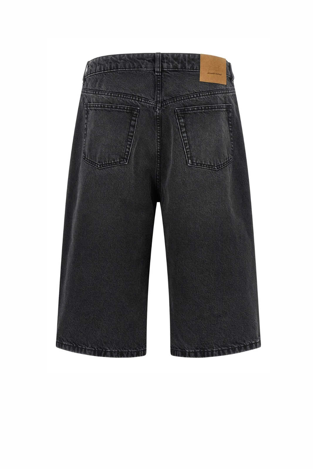 Ami Paris Grey Denim bermuda shorts