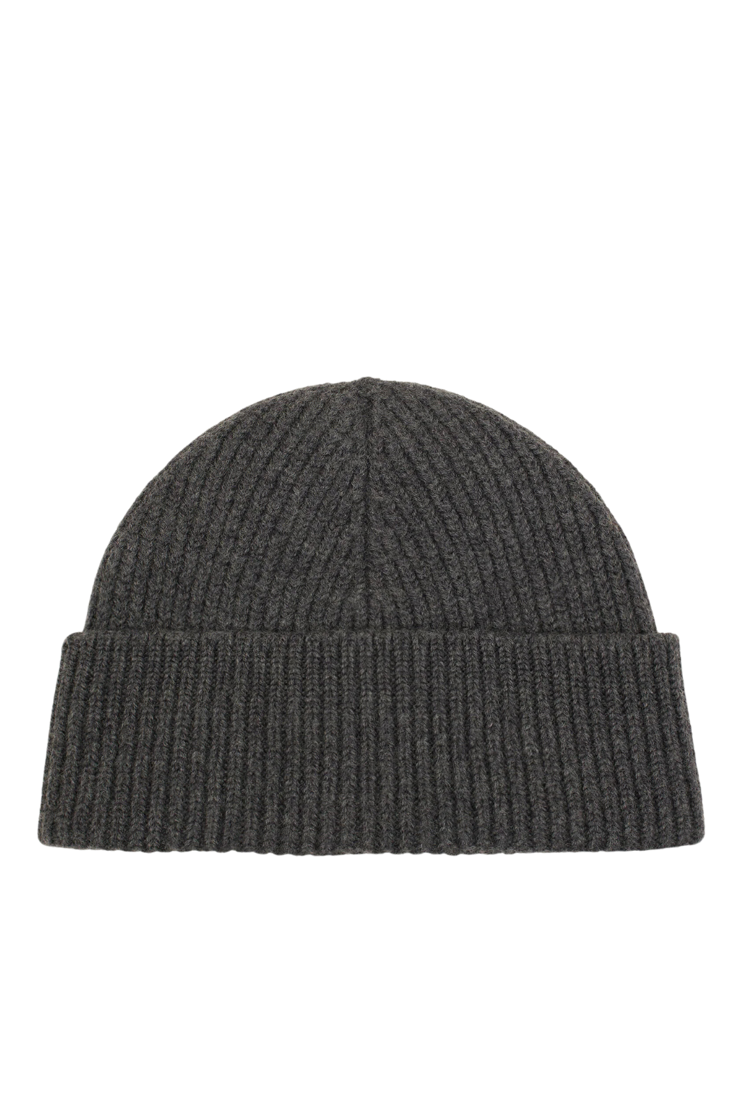 Ami Paris Grey Wool Beanie With Contrasted Ami De Coeur