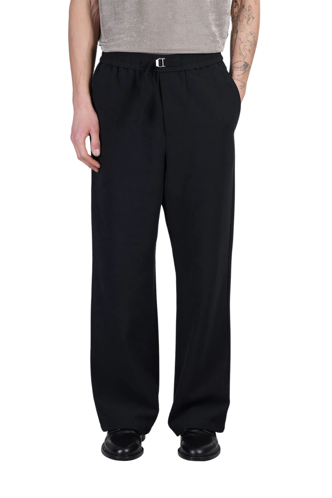 Ami Paris logo-buckled trousers for men